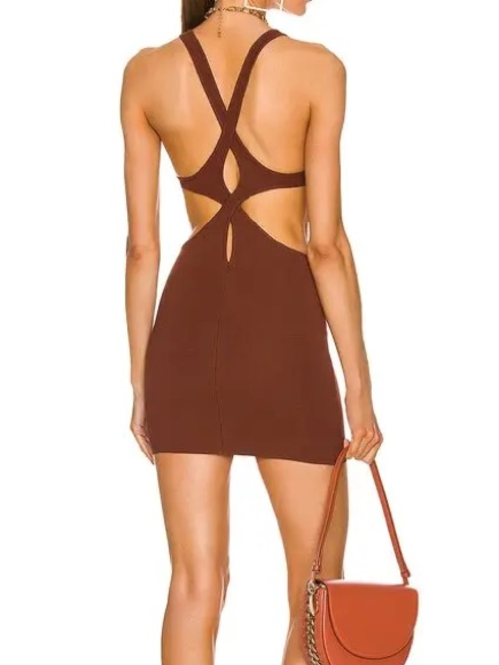 Zeynep Arcay Chain Knit Tank Cut Out Mini Dress Size 2